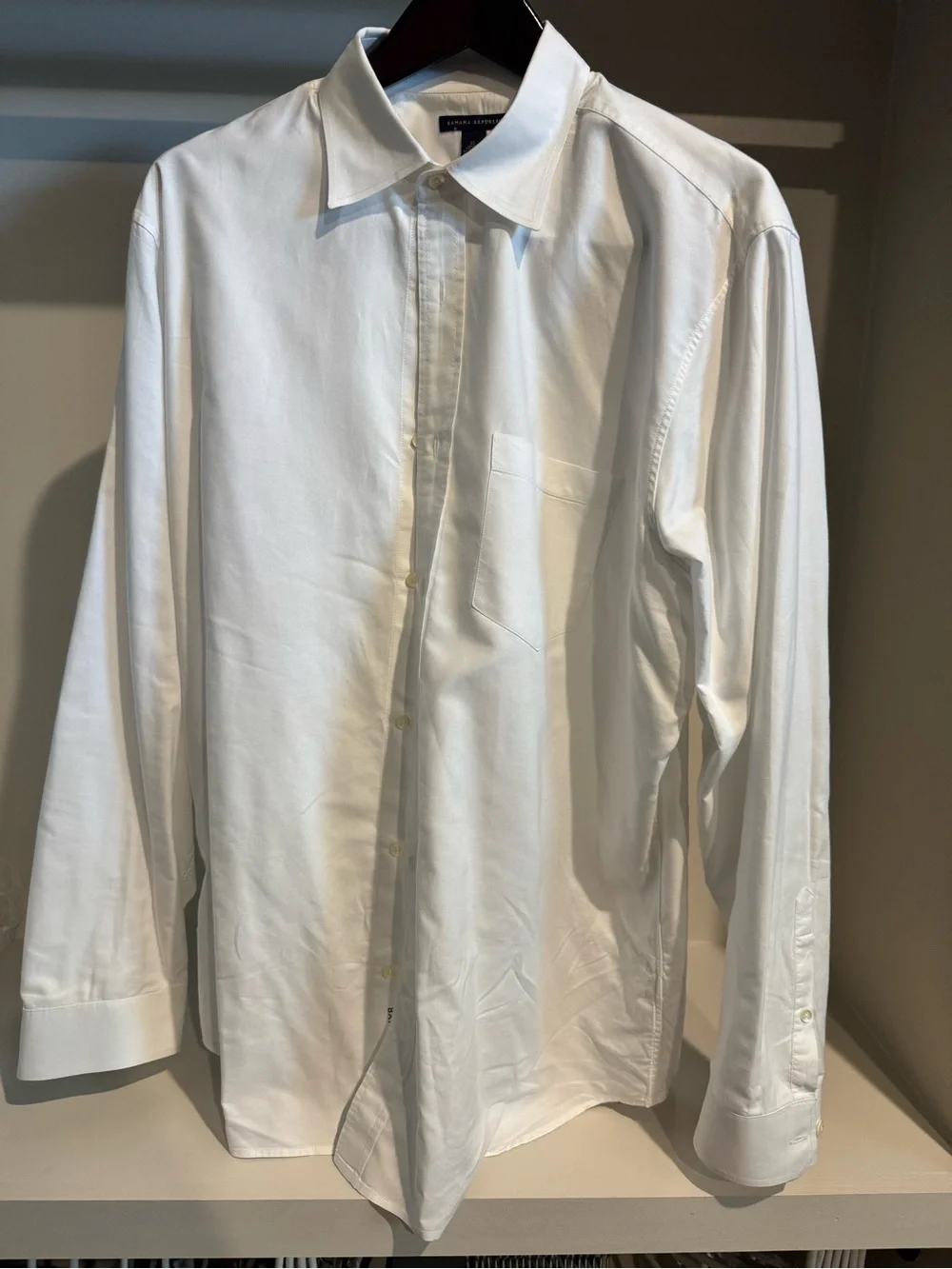 Banana Republic White Men's Dress Shirt - Classic Point Collar
